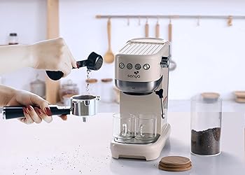 cafetera Tasty Coffee Crema 20 bares, cafetera espresso y capuchino 1300W, Thermoblock, espumador de leche, apagado automático, SYBF-CM006C4