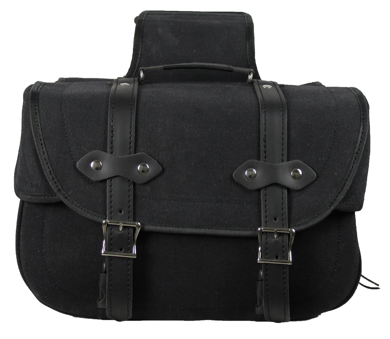 LOVO - Alforjas Laterales para Moto de Lona (Canvas) - Alforjas Moto Custom de Alta Resistencia Impermeables - Maletas Laterales Motociclismo - Accesorios para Motoristas Premium - 2 x 25 litros