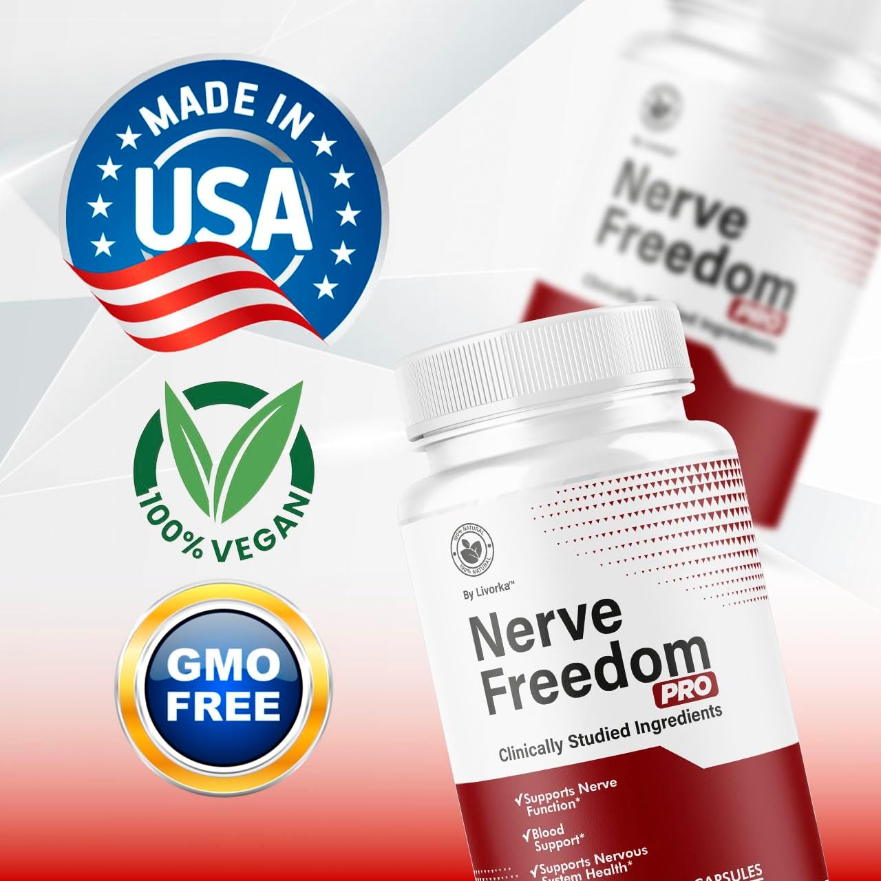 (3 Pack) Nerve Freedom Pro - NerveFreedom Pro Capsules, Supplement Support, NerveFreedom Pills All Natural Ingredients, Health Support Advanced Formula, 180 Capsules for 3 Month - Image 4