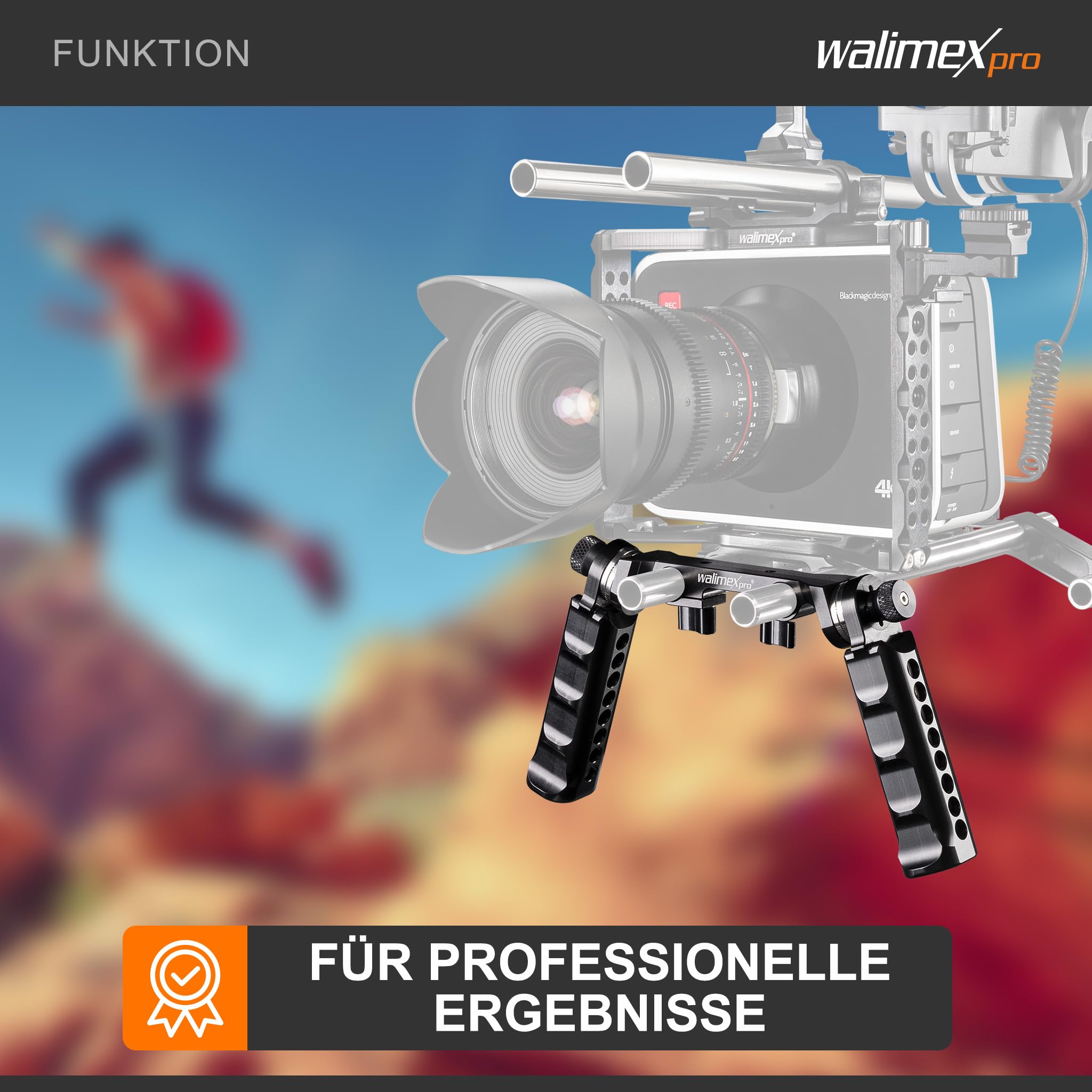 Walimex Pro 19900 Stabilisateur d'épaule/système de Soutien pour Appareil Photo Reflex/Caméra vidéo 15 mm