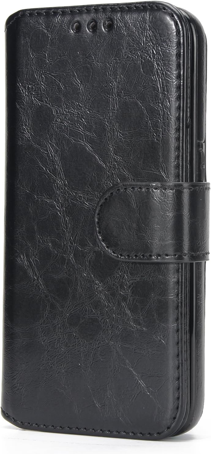 UEEBAI Case for Samsung Galaxy S7,Premium Folio PU Leather Wallet Case with [Detachable] [Magnetic Closure] [Card Slots] Stand Function Full Protection Flip Cover Case for Samsung Galaxy S7 - Black