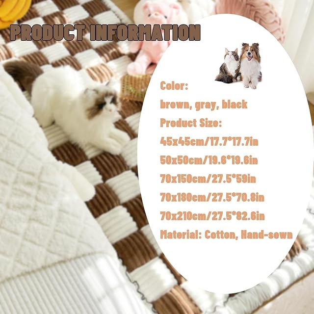 Foto 2 de 7 de FUYAO FunnyFuzzy - Funda impermeable para sofá para perros, funda de sofá cama para mascotas, diseño cuadrado…
