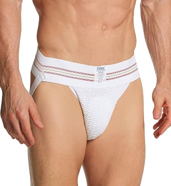 Bike Athletic Original #10 Jockstrap, 3" Wide Waistband, White, M