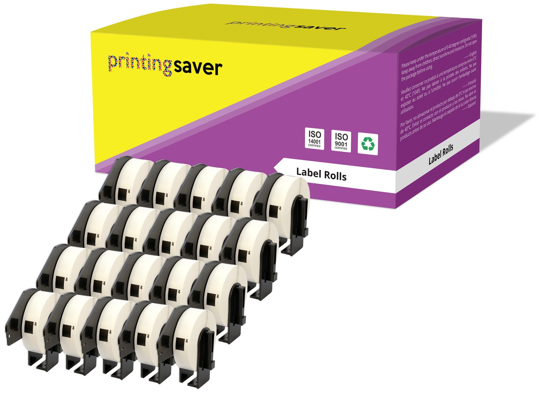 20 x DK-11204 17 x 54 mm kompatybilne wielofunkcyjne rolki etykiet (400 etykiet na rolkę) do P-Touch QL-1110NWB QL-1100 QL-1060N QL-500 QL-500A QL-570 QL-580 QL-700 QL-7100 W QL-800 0 QL-810W