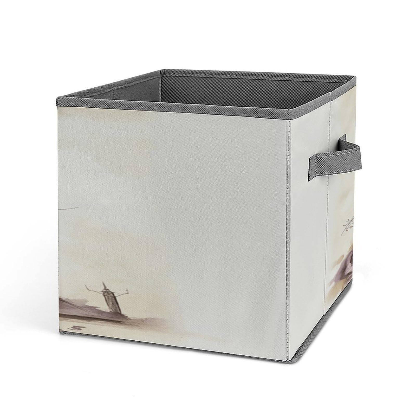 Fodpand Style Eiffel Tower Storage Cubes Foldable Decorative Fabric, Storage Bins Baskets With Handles, Closet Organizers And Storage For Home, Office,Closet, Clothes