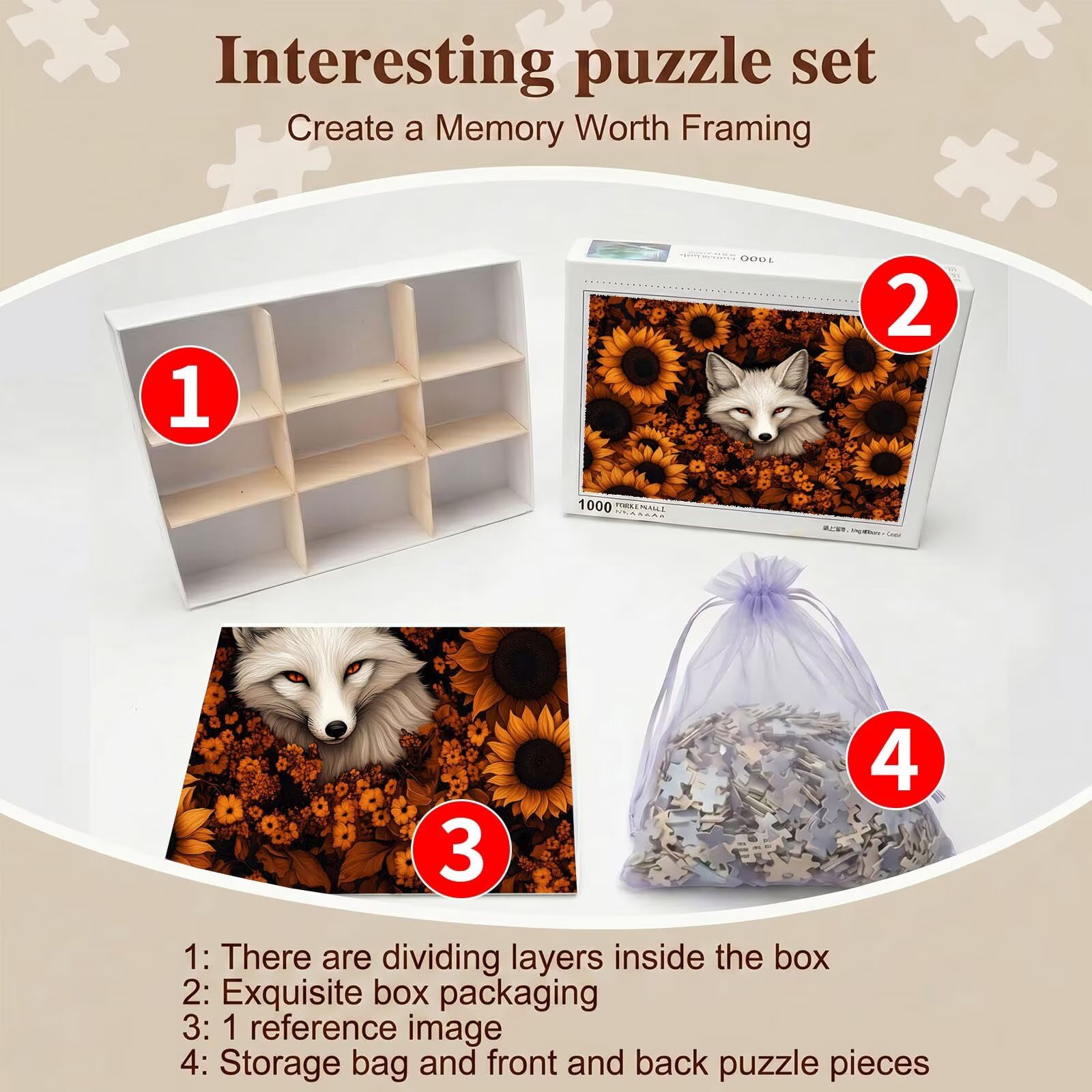 Puzzle 5000 Teile, Holzpuzzle Erwachsene [AAA], Impossible Game 156 x 105 cm, Kniffliges Denksport Spiel für Männer Frauen, Familienspiel, DIY Home Dekor,Geschenk für Geburtstag, Blume Tier-2 f0-374
