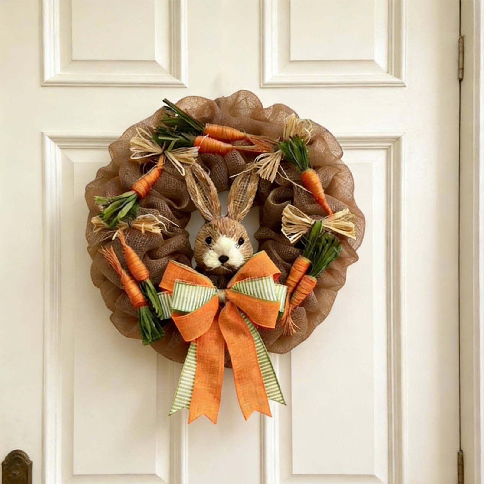 perfk Ghirlanda di Pasqua, Ghirlanda Pasquale Primavera, Decorazione a forma di Coniglio per Porta d'Ingresso, Decorazioni Pasquali da Appendere