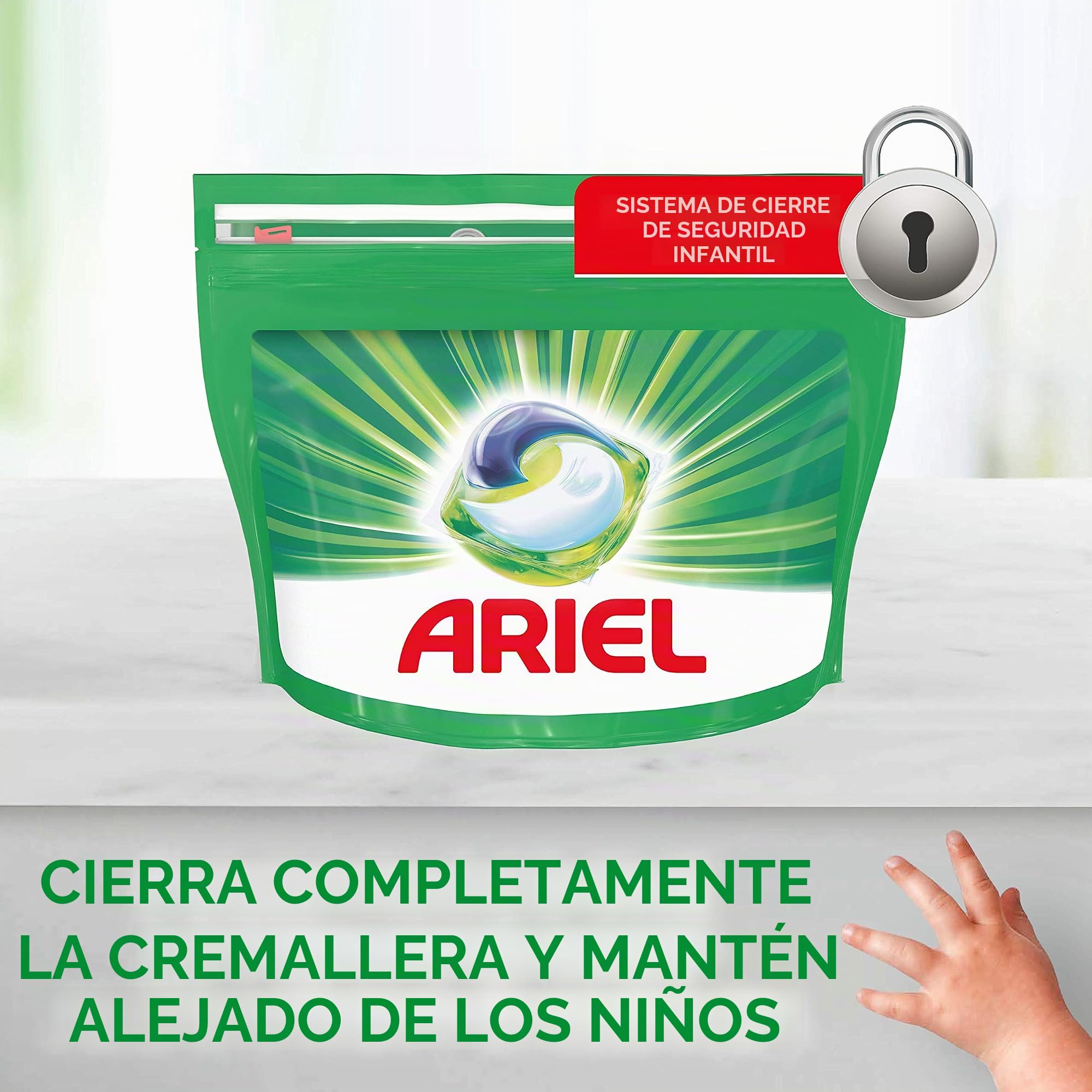Ariel Cápsulas 3 en 1, detergente líquido para lavar la ropa de color comprimidos/cápsulas, 110 lavados (55 x 2)