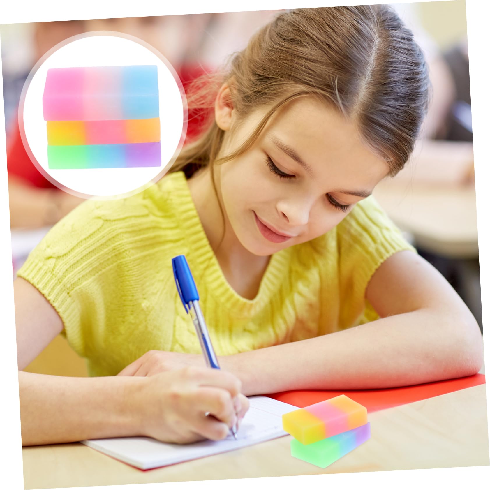 Gomme da Cancellare Jelly Carine 36 Pezzi Tpr, Cubo per Scuola | Gomme da Cancellare Colorate Carine, Adorable Pencil Erasers e Miniature Erasers, Back To School Party