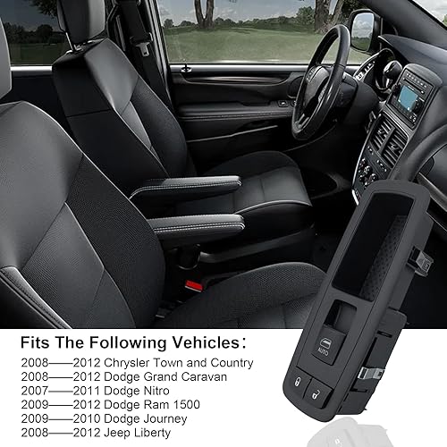 Miniatura 6 de Interruptor de ventana eléctrica, interruptor de bloqueo de puerta, lado del pasajero, compatible con Dodge Grand Caravan Chrysler Town & Country