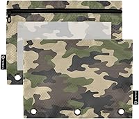 Vista 41 de Binder Pouch Purple Gold Shine Marble File Folder Sturdy Pencil Pouch for 3 Ring Binder Clear Window Office Desk Supplies Case Memento Holder with