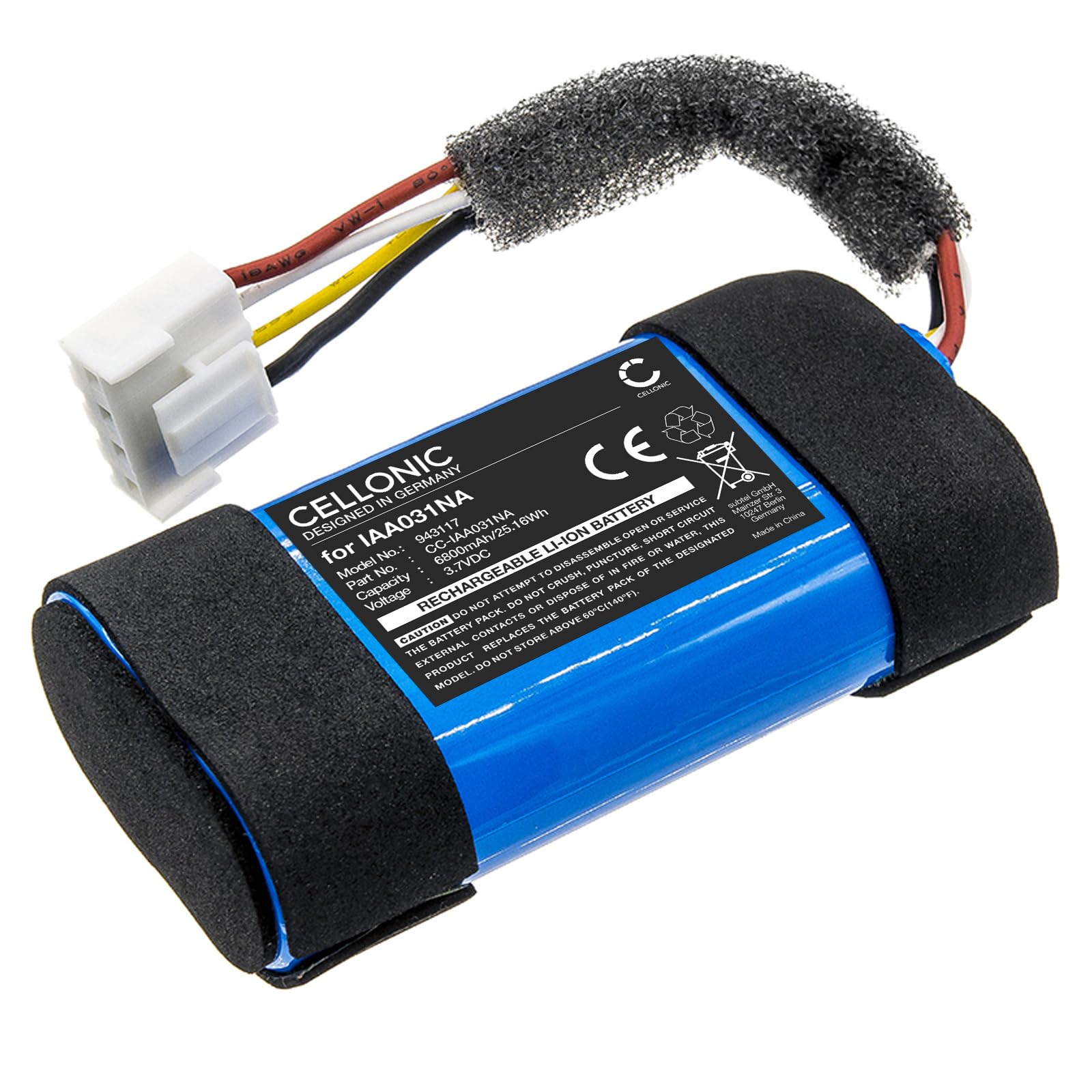 CELLONIC 1x Batterie Compatible avec Harman Kardon Citation 200 | 1x, (6800mAh, 3.7V, Lithium Ion), Enceinte Batterie