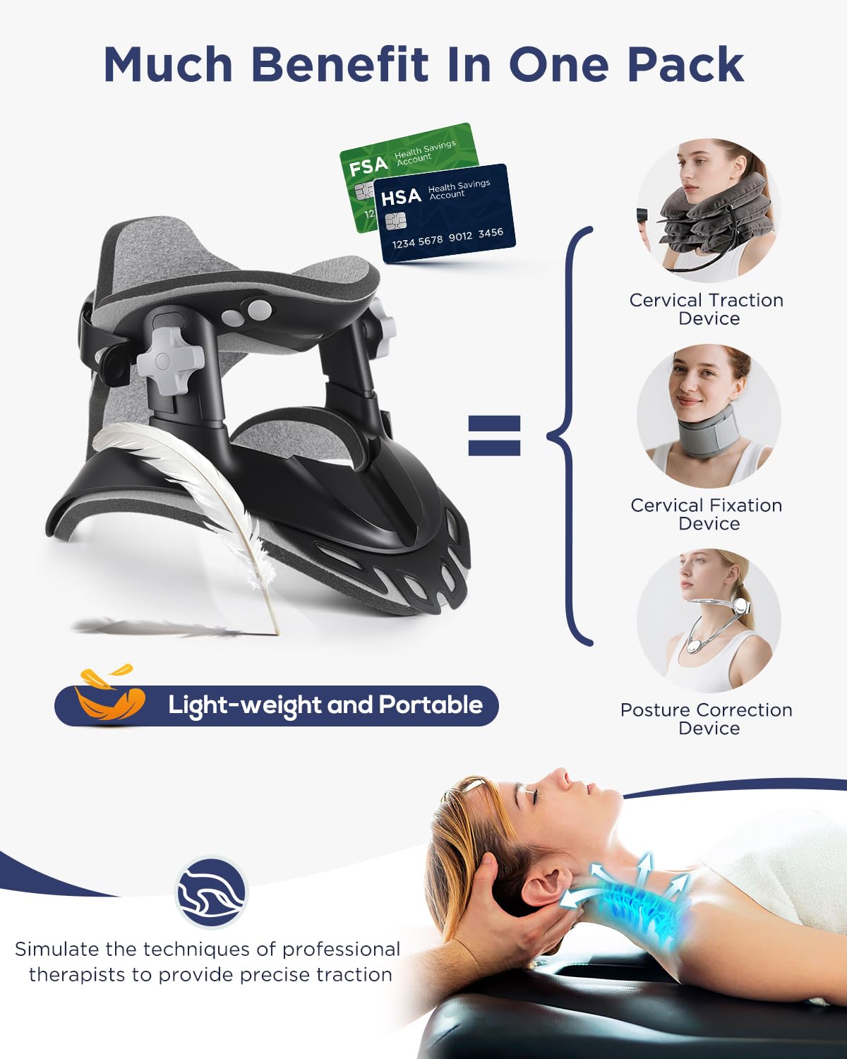 Cervical Nacken-Traktionsgerät, Nackenstrecker bei Nackenschmerzen und Nackenbuckel