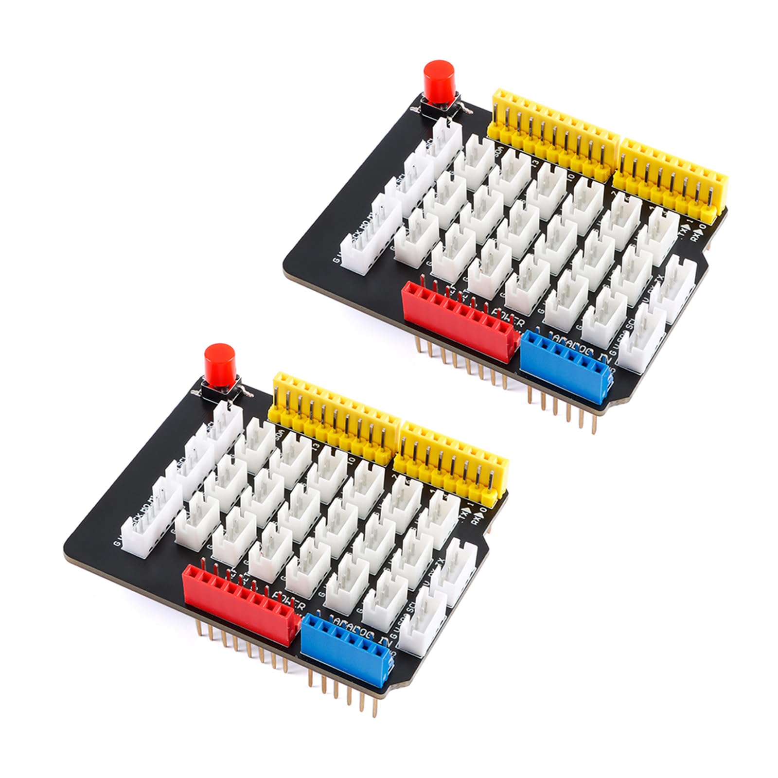 EC Buying2Pcs Expansion Board for Arduino UNO Sensor Adapter Module IO IIC UART SPI with Reset Button
