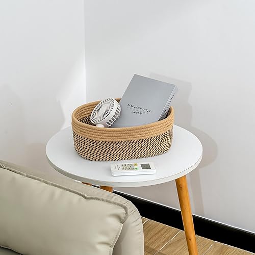 Miniatura 27 de CubesLand Cesta de almacenamiento, cuerda de algodón, azul marino, paquete de 2, organización/almacenamiento, armario, estantes, decorativa