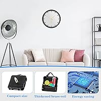 Vista 7 de DOITOOL Silence - Kit de repuesto para reloj de cuarzo, mecanismo silencioso, eje largo, piezas de mecanismo, sin batería (dorado), longitud del eje