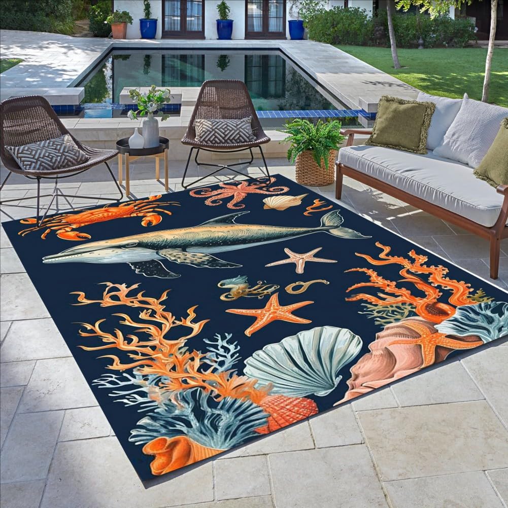 Amazon.com: Underwater World 3D Illusion Cute Dolphin Corals
