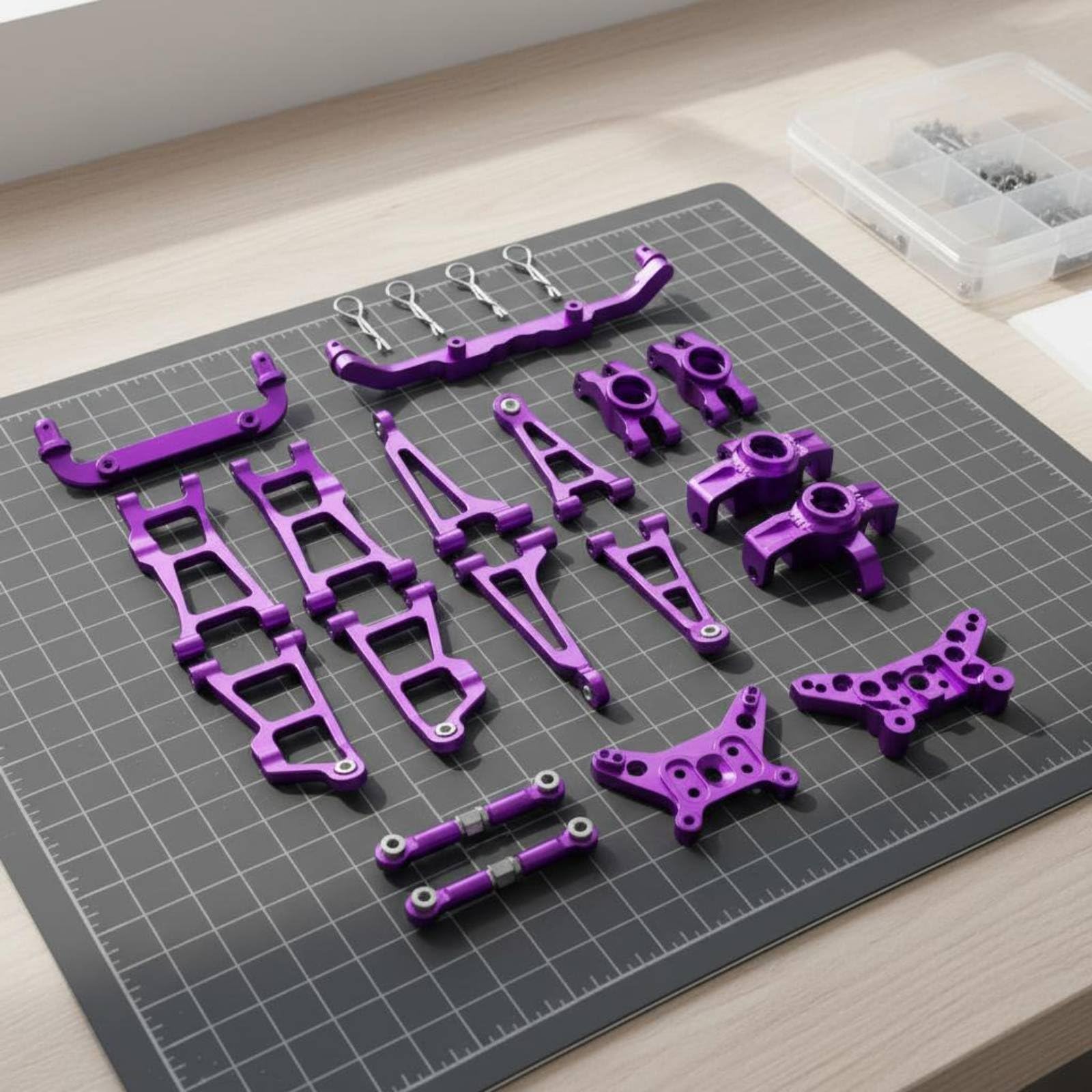 Coche Teledirigido Infantil Coche RC Automóvil Miniatura Vehículo Eléctrico con Estabilidad de Dirección y Absorción de Impactos Adecuado para Principiantes Práctica Regalos, Purple