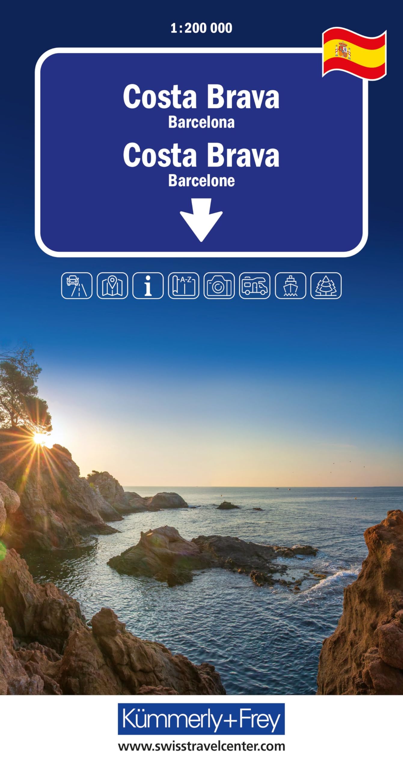 Costa Brava / Barcelona: Mit Barcelona. Inkl. Ortsverzeichnis und Reiseinformationen (Regional maps - Spain/Portugal)