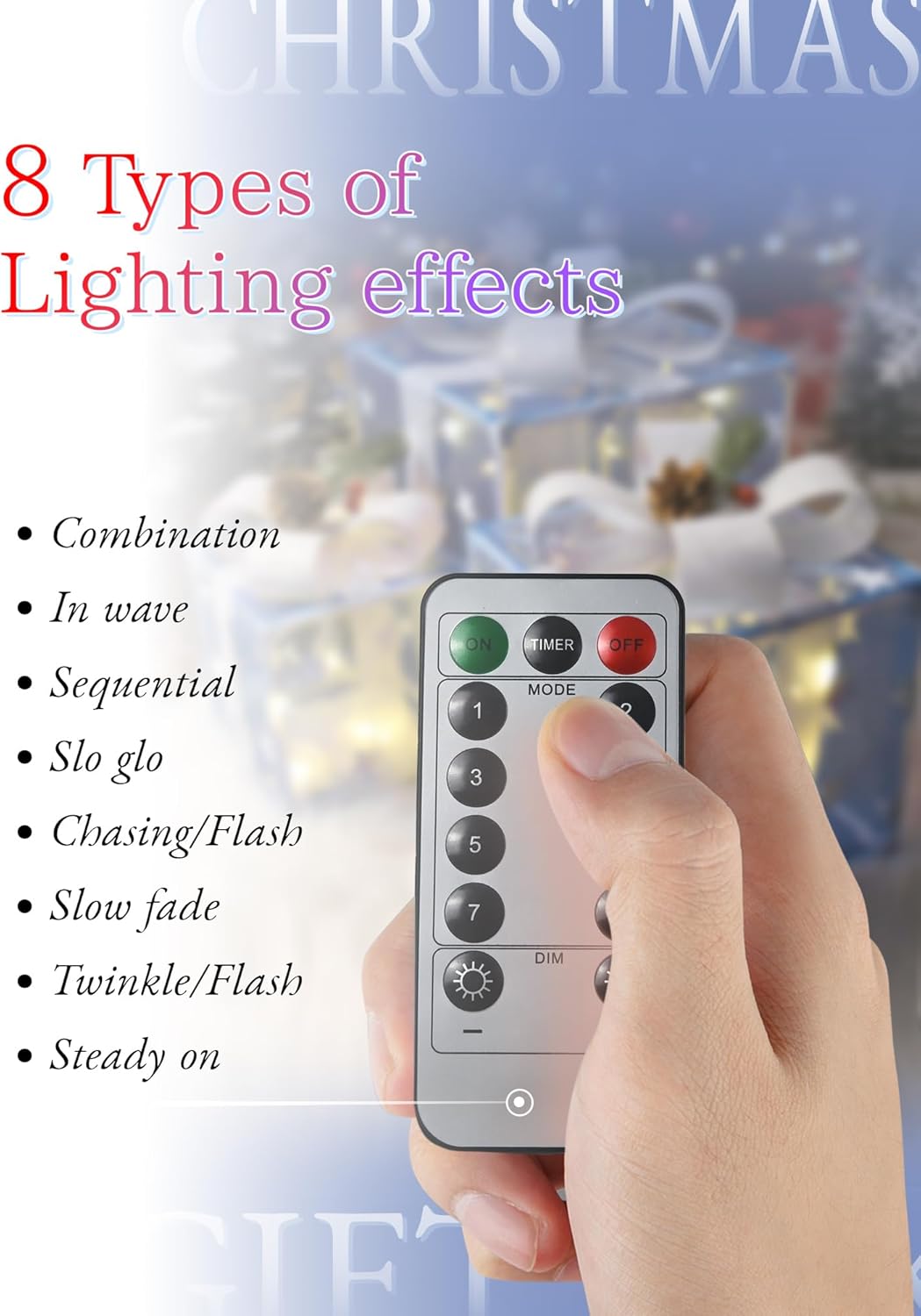 Lighted Gift Boxes Set of 3, QUICARD Christmas Holiday Decorations Gift Box with Pine Cone with Remote Control, LED Mesh Star Light Decor, for Tree Skirt Indoor Outdoor Yard Holiday Door - Image 3