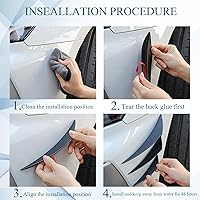 Vista 3 de Paquete de 6 aletas de coche, kit universal para parachoques delantero, divisor de labio, difusor anticolisión para el cuerpo, pegatinas decorativas