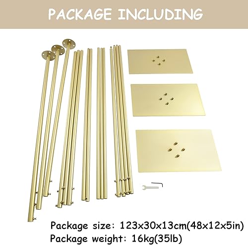 Miniatura 6 de WUPYI Kit de tubo profesional para telón de fondo, 10 x 20 pies, resistente altura ajustable, sistema de soporte de fondo, marco de cortina