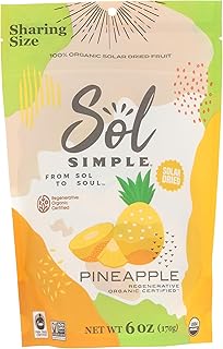 Sol Simple Dried Pineapple, 6 Ounce