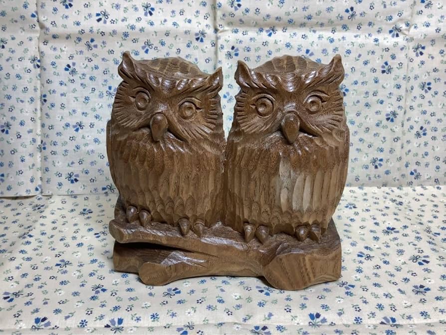 激レア 希少 高瀬秀雄作 特別限定品 シマフクロウ 幸運 木彫り 風水 オブジェ 激レア 希少 高瀬秀雄作 特別限定品 シマフクロウ 幸運 木彫り