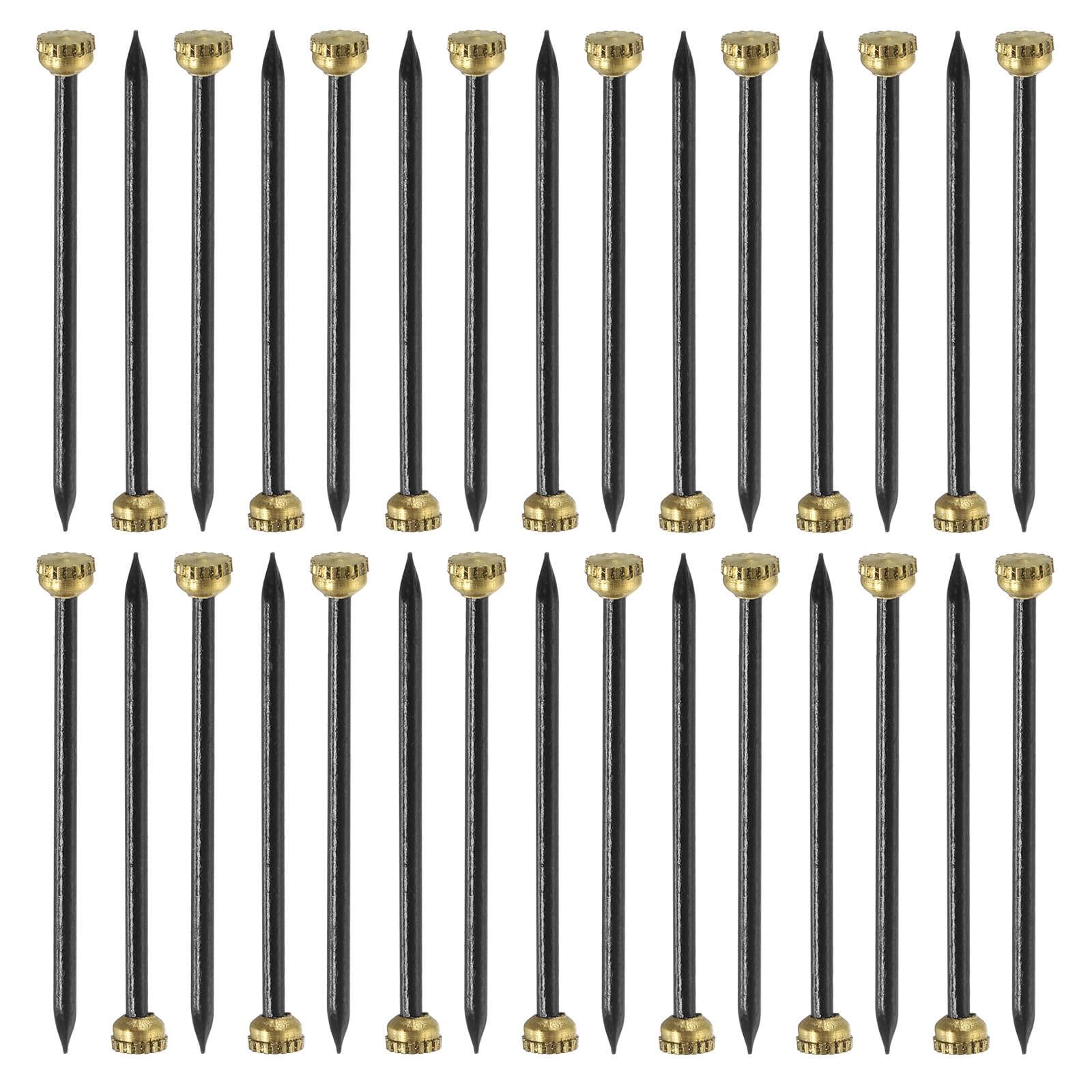 Clous de suspension sans tordre la tige, outil de fixation 1,8x35mm or et noir