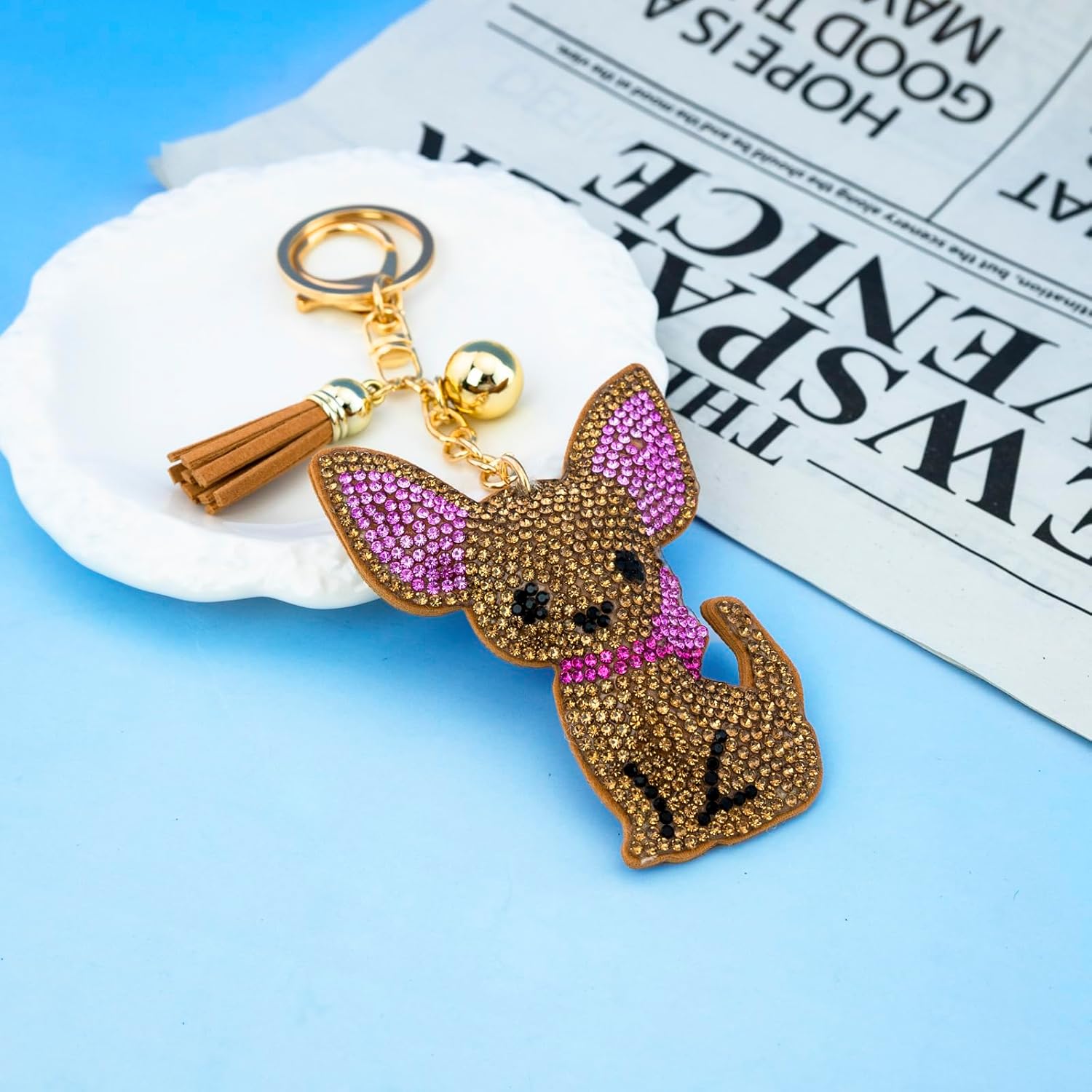 Chihuahua Gifts Chihuahua Accessories for Women Dog Mom Chihuahuas Keychains Dog Mom Gifts for Small Dogs Lovers Birthday Christmas Gift Purse Charm - Image 3