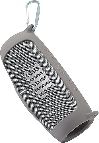Miniatura 64 de co2CREA Funda de silicona para altavoz Bluetooth portátil impermeable JBL Charge 5, funda suave de viaje portátil con correa para el hombro, funda