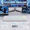 ATTACK SHARK X82PRO HE 75% Kablosuz Gaming Klavye – Hall Effect Manyetik Switch, Rapid Trigger, 0.01mm Ayarlanabilir Tepki Noktası, 8K Polling Rate, Hot-Swap, RGB – PC Oyuncuları (White Contour Line)