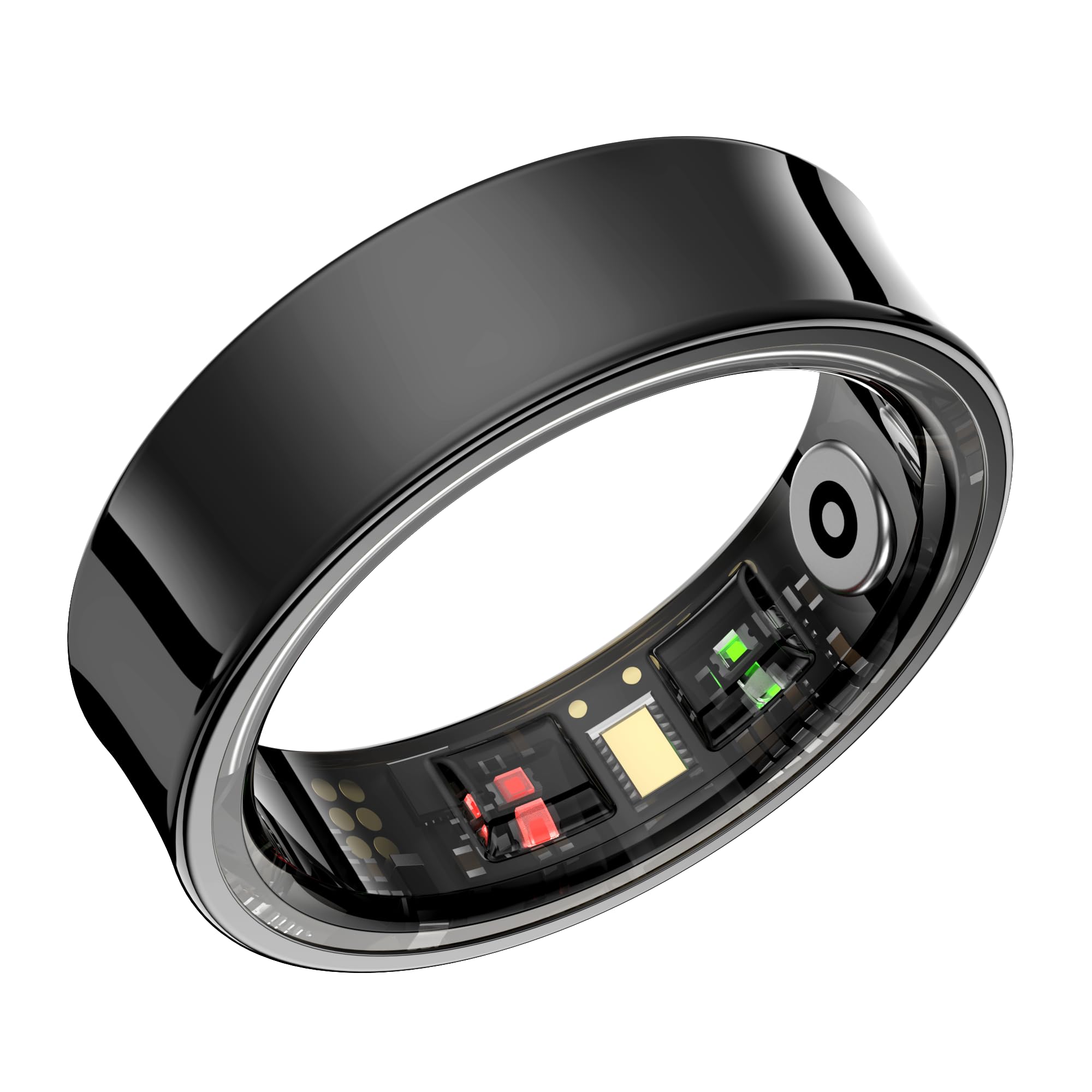 Biosyntria Elytra QRing Smart Health Ring Wearable Computer (Black, 12)