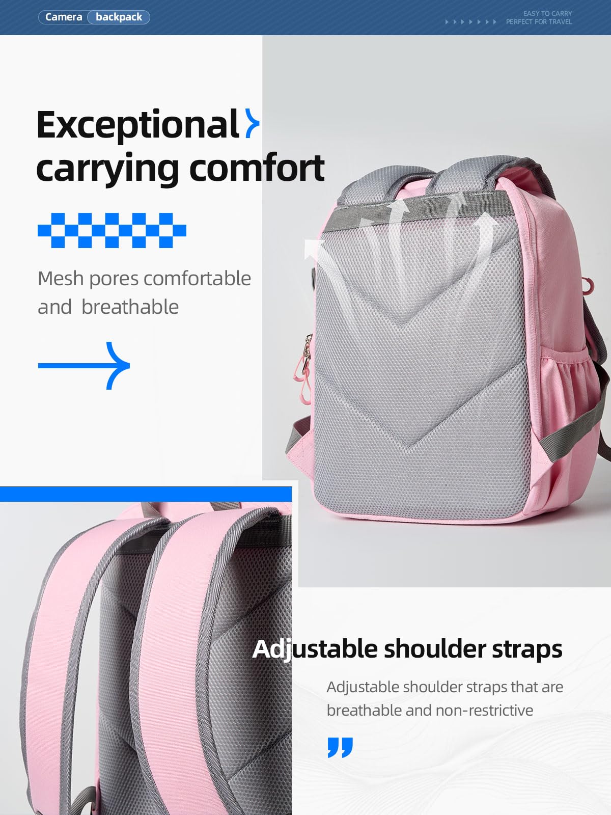 llano Kamerarucksack für DSLR/SLR/Spiegellose Kameras – Wasserabweisender Fotorucksack mit Laptopfach & Stativhalterung, Kompakte Tasche Reisen & Outdoor