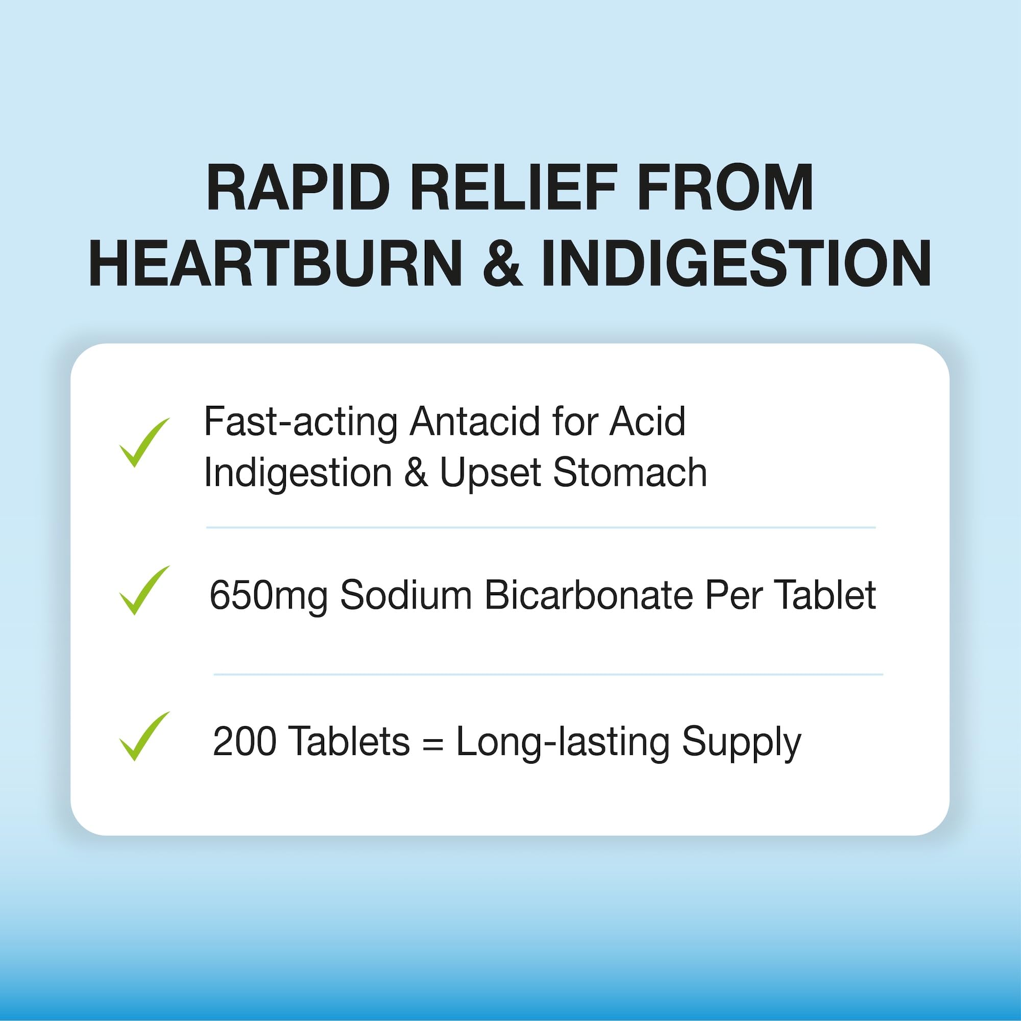 Puregen Labs Sodium Bicarbonate Tablets 650mg (10 Grains), 200 Count — Amazon image 4