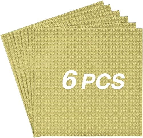 Placas base clásicas para construcción de ladrillos 100 compatibles con las principales marcas - placas base de 10 x 10 pulgadas paquete de 6 arena