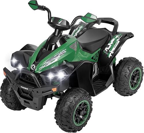 VIVOHOME Vehículo de juguete para niños con batería de 12 V con velocidad máximabaja de 2.7 mph, luces LED, música, bocina y neumáticos con pisadas,