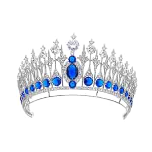 Tiara様 Zirconia Dutch Sapphire Replica Tiara for Wedding,Blue