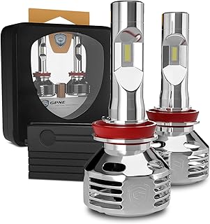 GPNE H11/H8/H9 LED Headlight Bulbs 76W 16000LM Ultra-Bright LED Fog Lights Low Beam LED HeadLamp 6000K Cool White IP68 Rated, Pack of 2…