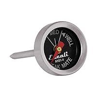 Vista 8 de Escali AHS1-4 Easy Read Mini Steak Thermometer Set, Dial Reads Rare, Medium & Well, Dishwasher Safe, Silver