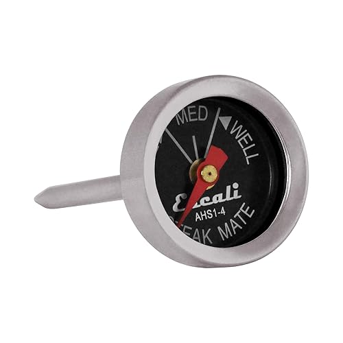 Miniatura 8 de Escali AHS1-4 Easy Read Mini Steak Thermometer Set, Dial Reads Rare, Medium & Well, Dishwasher Safe, Silver