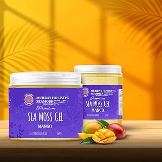 Sea Moss Gel (Organic) | Raw Original & Flavored Options (16 Fluid Ounces, Mango)