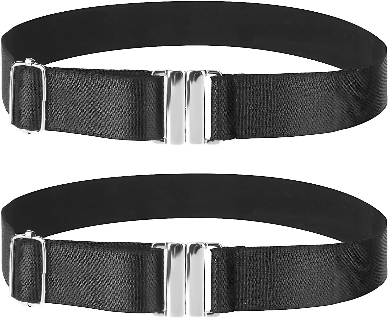 KALIONEWomen's Garter Belts, 2 Pieces Plus Size Thigh Garter Belt Adjustable Thigh High Garter Belts Elastic Leg Garters Belts for Women Girls Bride Thigh Highs, Black