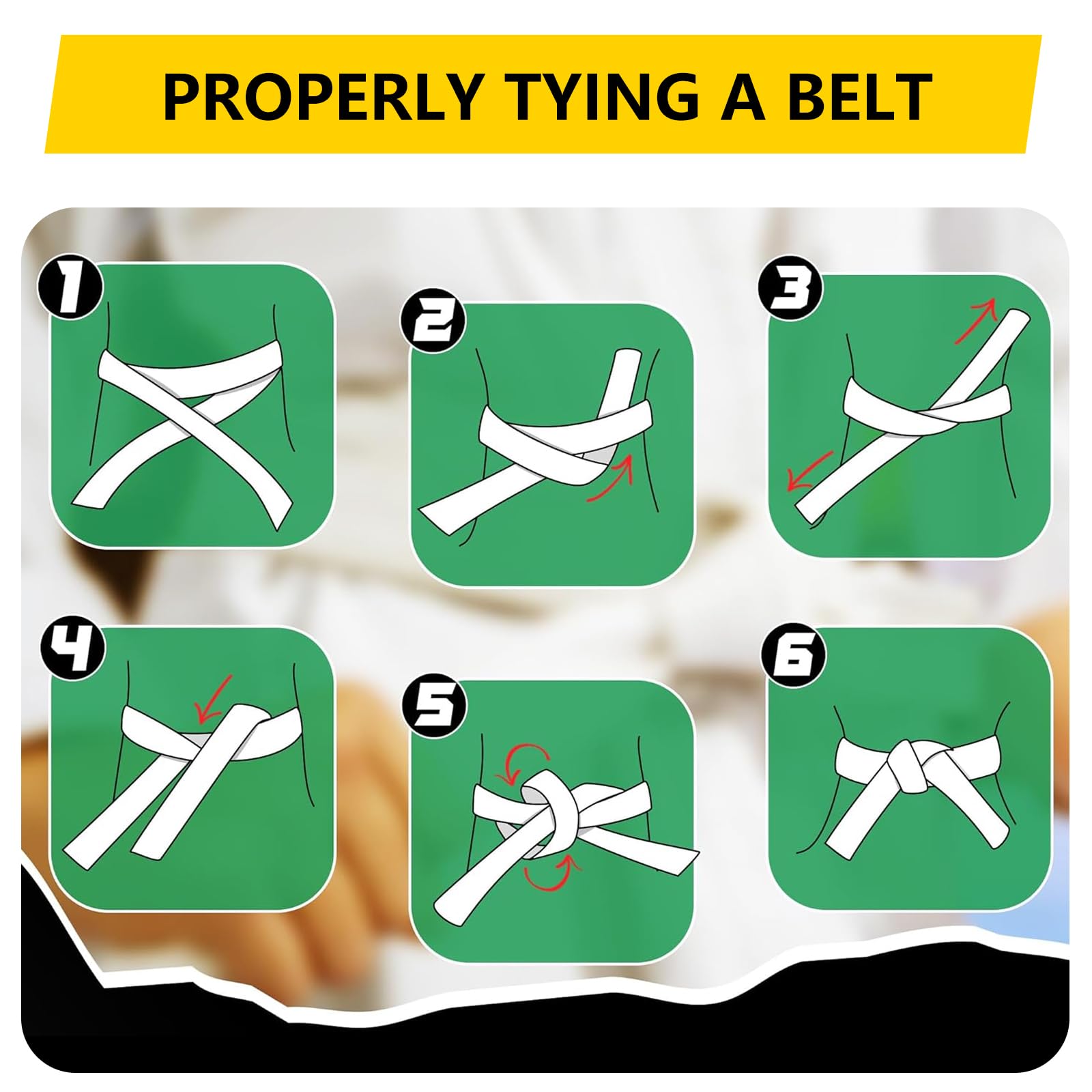 3 Stuks 220 Cm Karate Riem - Wit, Geel-Wit, Geel | Judo, Taekwondo & Budo Riemen