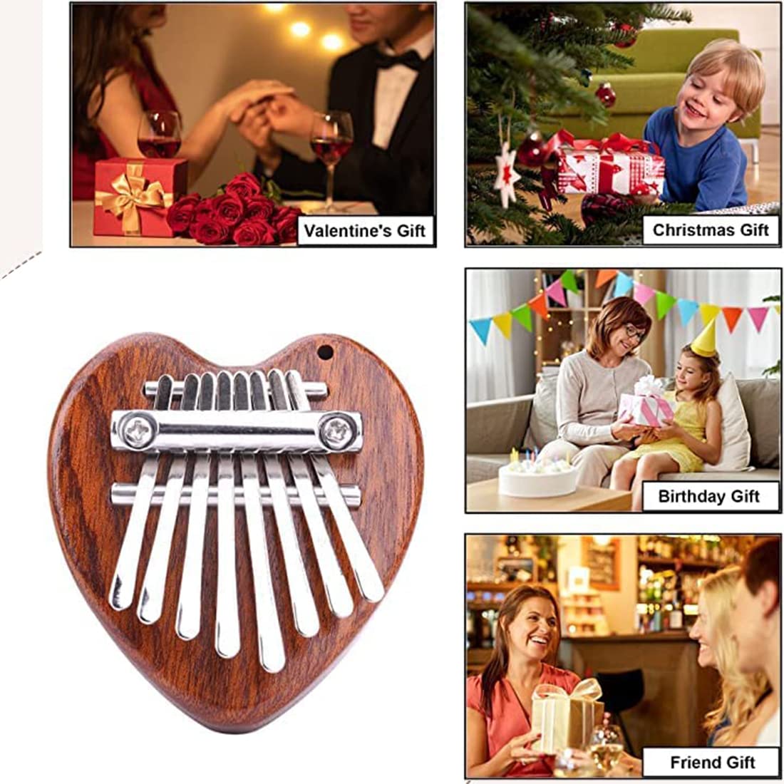 Kalimba Mini 8 Tasti Simsky - Pianoforte A Pollice Portatile In Legno Per Bambini E Principianti, Strumento Musicale Didattico