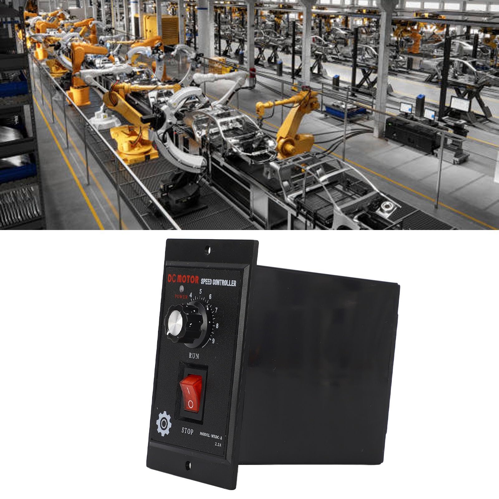 Dart 65E10C-UVL Pulse width modulated battery control 12-48 VDC 10.0 ADC continuous load current. Shuts motor off when b