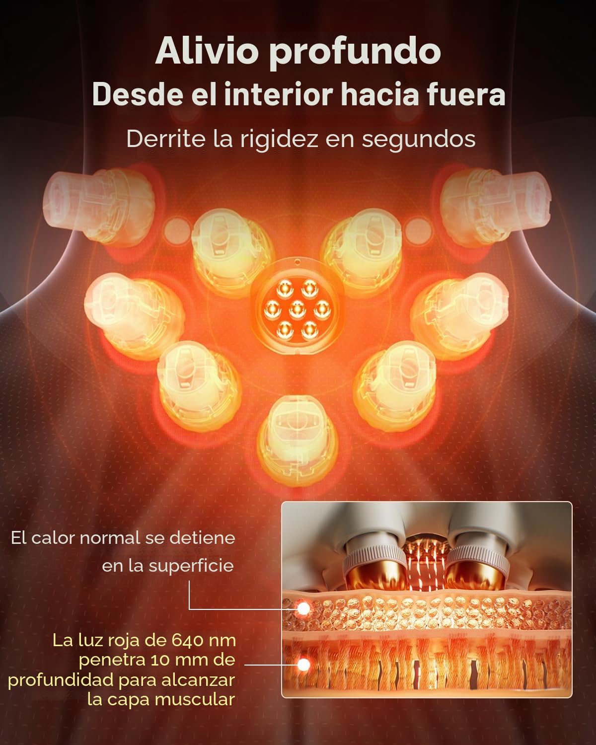 SKG Masajeador de cuello plegable con calor, masajeador inalámbrico de vibración de tejido profundo para aliviar el dolor, relajante de cuello eléctrico 9D portátil para mujeres y hombres, regalo para