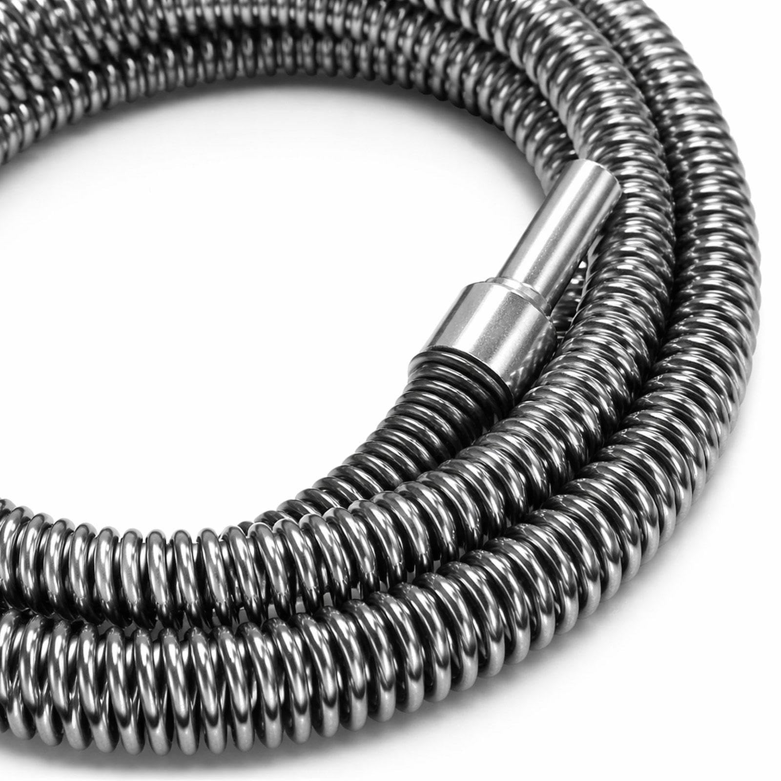 Herramienta para Limpiar Desagües, Serpiente Desatascadora, Tapón para Cabello, Acero, Fácil Instalación, Adecuada para Cocina, Baño Y Bañera, 10m
