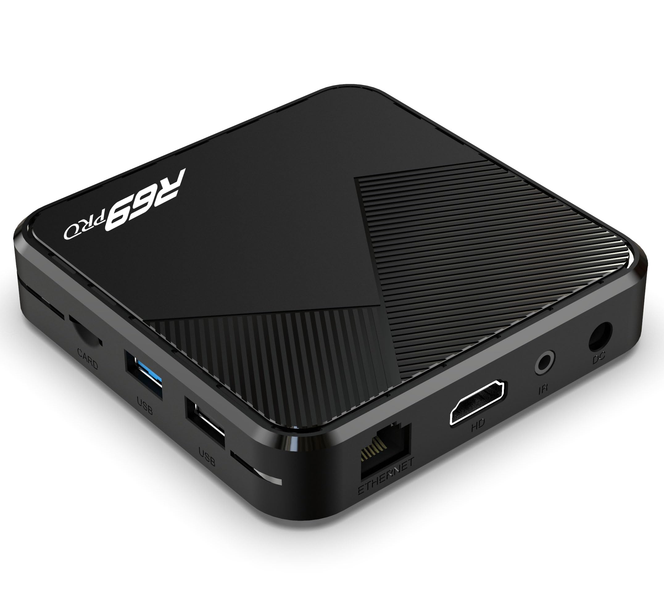 Android Box 14.0 TV Box R69 Pro H728 Wi-Fi 6.0 con 4GB RAM 64GB ROM Box Quad-core 64-bit ARM Cortex-A55 Supporto 8K Dual BT 5.0 LAN 1000M