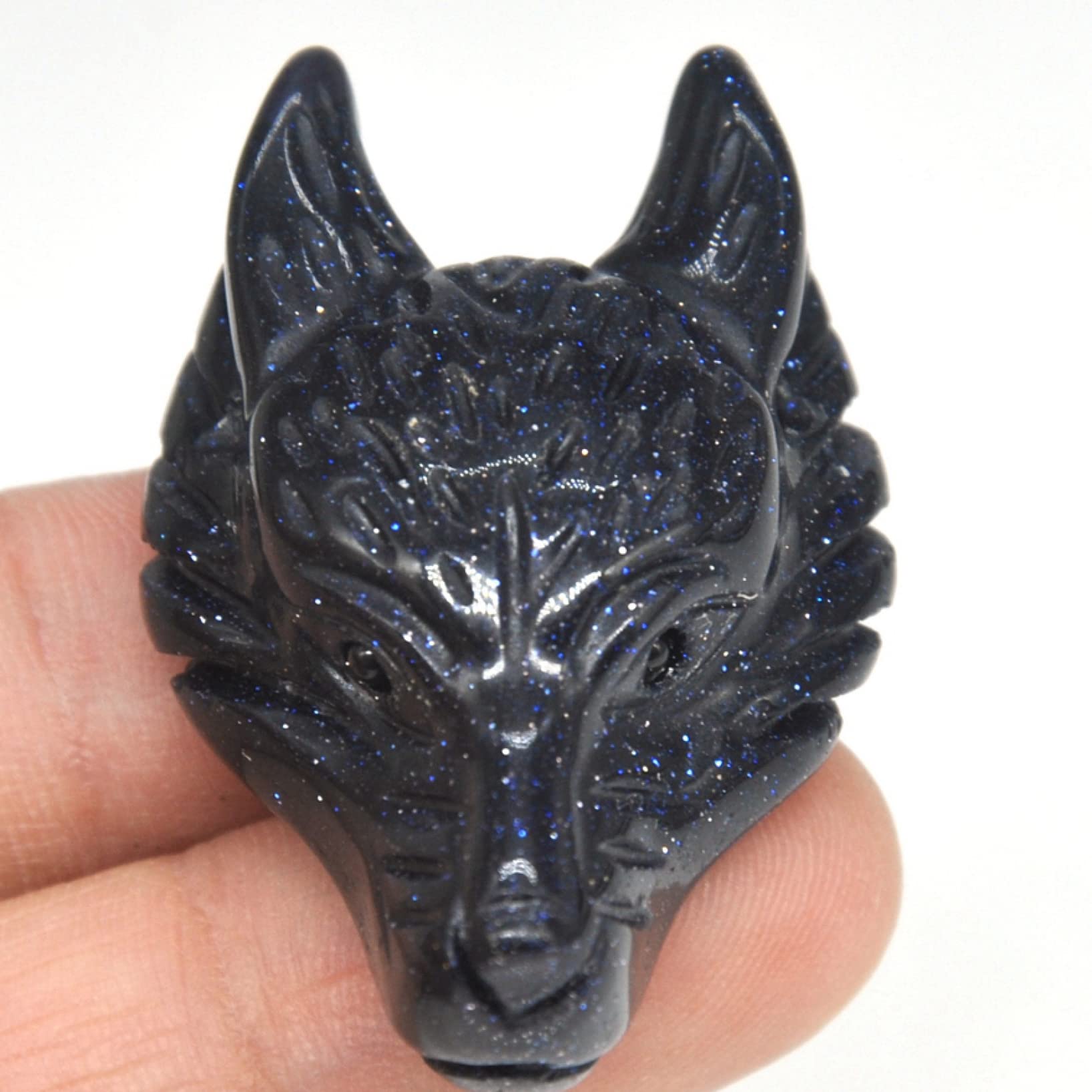 Amazon.co.jp: 天然石オオカミの頭のペンダント diy 手工芸品